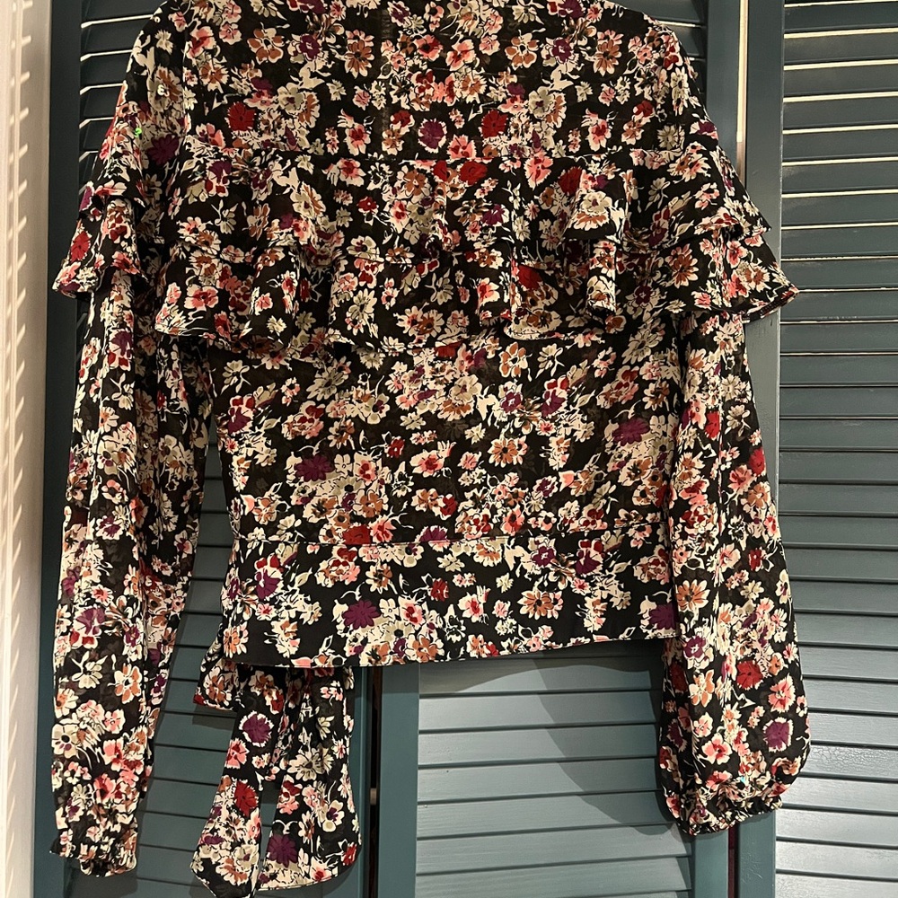 ASOS New Look Ruffled Wrap Blouse - Picture 6 of 8
